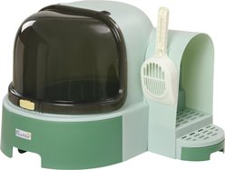 PawHut Cat Litter Box with Scoop, Green slide 1 of 9