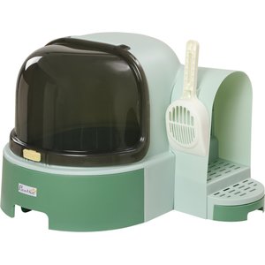 PawHut Cat Litter Box with Scoop, Green