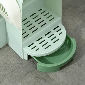 PawHut Cat Litter Box with Scoop, Green