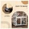 Show in main carousel: PawHut Catio 74-in Wooden Outdoor Cat House, Dark Gray slide 6 of 9