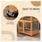Show in main carousel: PawHut Catio 74-in Wooden Outdoor Cat House, Orange slide 6 of 9