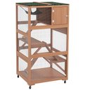 PawHut Catio Outdoor Cat House on Wheel, Orange
