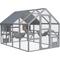 Show in main carousel: PawHut Catio Outdoor Wooden Multi-Cat House, Gray slide 1 of 11