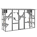 PawHut Catio Playground Cat Window Box Outdoor Cat House, Gray