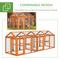 Show in main carousel: PawHut Chicken Run with Combinable Design Chicken Coop, Orange, 1 to 4 Chicken Capacity slide 6 of 8