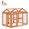 Show in main carousel: PawHut Chicken Run with Combinable Design Chicken Coop, Orange, 1 to 4 Chicken Capacity slide 3 of 8