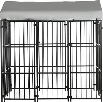 Show full view: PawHut Dog Kennel & Play Pen, Black, 4 x 6-ft slide 8 of 9