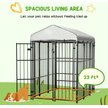 Show in main carousel: PawHut Dog Kennel & Play Pen, Black, 4 x 6-ft slide 5 of 9