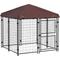 Show in main carousel: PawHut Dog Kennel & Play Pen, Brown, 4.6 x 5-ft slide 1 of 9