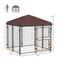Show in main carousel: PawHut Dog Kennel & Play Pen, Brown, 4.6 x 5-ft slide 3 of 9