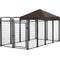 Show in main carousel: PawHut Dog Kennel & Play Pen Dog, Black, 9.3 x 4.6 x 5.2-ft slide 1 of 9