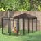 Show in main carousel: PawHut Dog Kennel & Play Pen Dog, Black, 9.3 x 4.6 x 5.2-ft slide 2 of 9