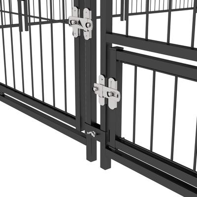 Show full view: PawHut Dog Kennel & Play Pen,Coffee, 6.9 x 6.9 x 5-ft slide 10 of 10