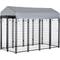 Show in main carousel: PawHut Dog Outdoor Kennel & Play Pen, Black, 8 x 4 x 6-ft slide 1 of 9