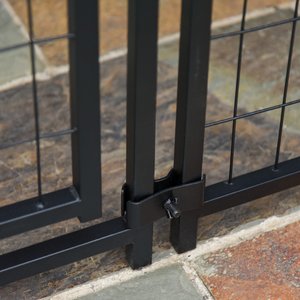 PawHut Dog Outdoor Kennel & Play Pen, Black, 8 x 4 x 6-ft