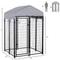 Show in main carousel: PawHut Dog Outdoor Kennel & Play Pen, Grey, 4 x 4 x 6-ft slide 3 of 9