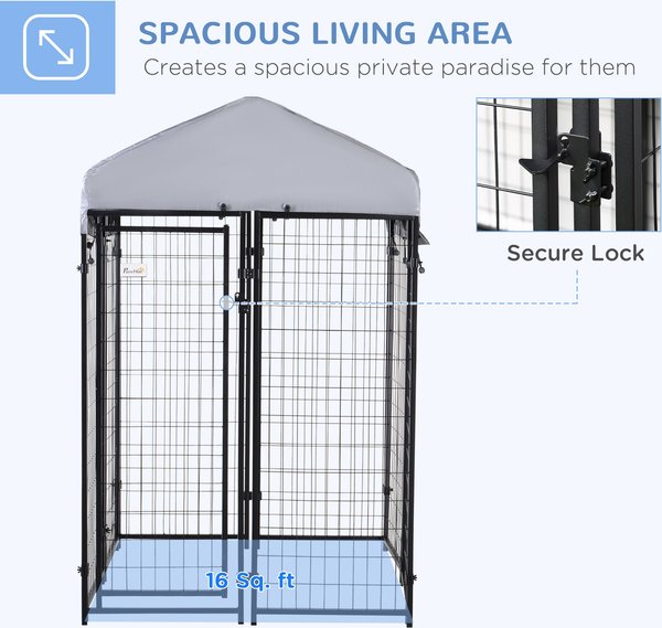 PawHut Small & Medium Dog Outdoor Kennel