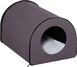 PawHut Dome Heated Cat House, Brown