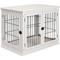 Show in main carousel: PawHut Double Door Furniture Style Dog Crate, 23 inch, White slide 1 of 9