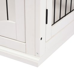 PawHut Double Door Furniture Style Dog Crate, 23 inch, White slide 2 of 9