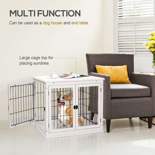 PawHut Double Door Furniture Style Dog Crate, 23 inch