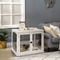Show in main carousel: PawHut Double Door Furniture Style Dog Crate, 23 inch, White slide 2 of 9