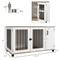 Show in main carousel: PawHut Double Door Furniture Style Dog Crate, Brown, 47 inches slide 3 of 9