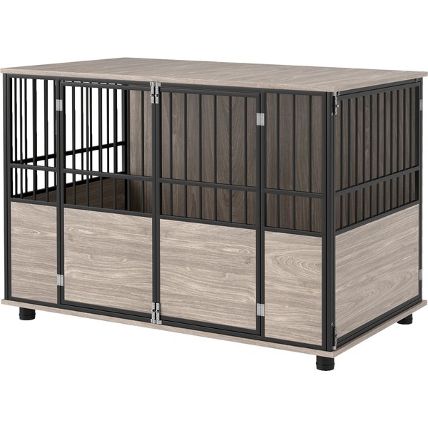 PawHut Furniture Style Dog Crate with Storage, 47 inch