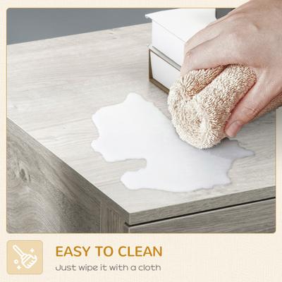 Show full view: PawHut Double Door Furniture Style Dog Crate with Drawer, 32 inch, Grey slide 8 of 10