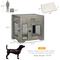 Show in main carousel: PawHut Double Door Furniture Style Dog Crate with Drawer, 32 inch, Grey slide 4 of 10