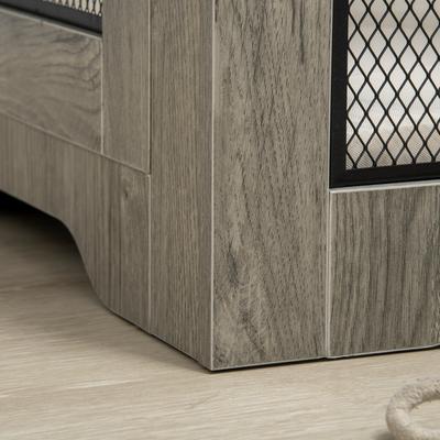 Show full view: PawHut Double Door Furniture Style Dog Crate with Drawer, 32 inch, Grey slide 10 of 10