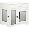 Show in main carousel: PawHut Double Door Furniture Style Dog Crate with Drawer, 32 inch, White slide 1 of 9