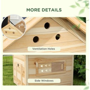 PawHut Duck House with Openable Roof & Double Doors, 1 to 3 Duck Capacity