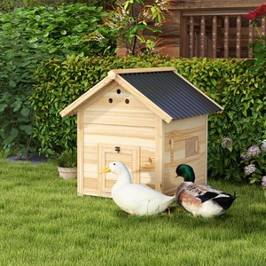 PawHut Duck House with Openable Roof & Double Doors, 1 to 3 Duck Capacity