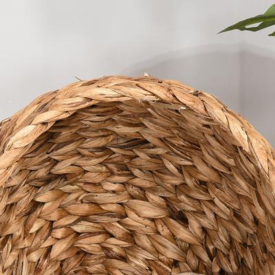 Show full view: PawHut Egg Chair Rattan Elevated Cat Bed with Removable Cover, 17-in, Brown slide 9 of 10