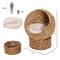 Show in main carousel: PawHut Egg Chair Rattan Elevated Cat Bed with Removable Cover, 17-in, Brown slide 3 of 10