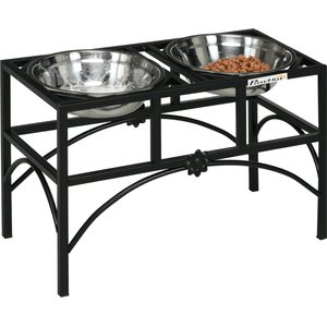 Pawhut 22" Double Stainless Steel Heavy Duty Dog Food Bowl Elevated Pet Feeding Station