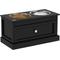 Show in main carousel: PawHut Elevated Dog Bowls with Storage Drawer, Black slide 1 of 9