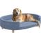 Show in main carousel: PawHut Elevated Dog Couch Bed with Removable Cover, Blue, 39.4-in slide 1 of 9