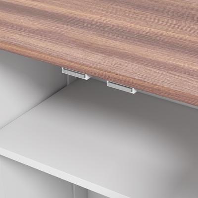 Show full view: PawHut Elevated Dog Feeding Station with Hidden Bowls, White slide 8 of 9