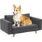 Show in main carousel: PawHut Elevated Dog Sofa Bed, Gray, 33.75-in slide 1 of 9