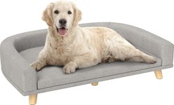 PawHut Elevated Dog Sofa Bed with Removable Cover, 38.6-in, Gray