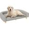 Show in main carousel: PawHut Elevated Dog Sofa Bed with Removable Cover, 38.6-in, Gray slide 1 of 11