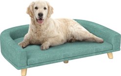 PawHut Elevated Dog Sofa Bed with Removable Cover, 38.6-in, Green