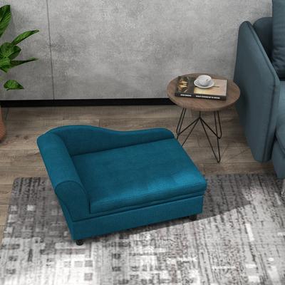 Show full view: PawHut Elevated Dog Sofa Bed with Removable Cover & Storage, 29.9-in, Blue slide 10 of 11