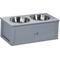 Show in main carousel: PawHut Elevated Large-Dog Bowls with Storage, Gray slide 1 of 11