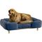 Show in main carousel: PawHut Elevated Large Dog Couch Bed with Removable Cover, Blue, 37.8-in slide 1 of 9