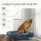 Show in main carousel: PawHut Elevated Large Dog Couch Bed with Removable Cover, Blue, 37.8-in slide 7 of 9