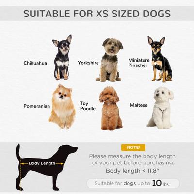 Show full view: PawHut Elevated Miniature Dog Couch Bed with Removable Cover, Gray, 27.6-in slide 8 of 11