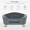 Show in main carousel: PawHut Elevated Miniature Dog Couch Bed with Removable Cover, Gray, 27.6-in slide 5 of 11